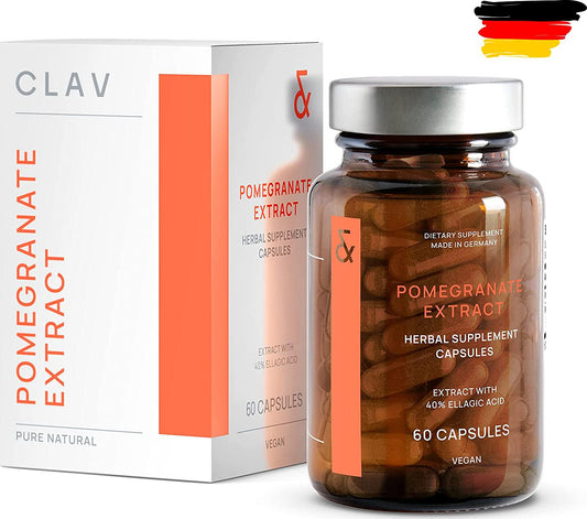1000mg Pomegranate Extract per Daily Dose | Rich in Polyphenols and 40% Ellagic Acid | 60 Capsules Vegan | Made in Germany