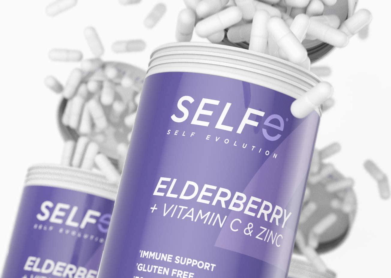 1000mg Premium Elderberry Pills for Adults w/Vitamin C and Zinc for Added Immune Support - Vegan Friendly and Gluten Free - 60 Capsules