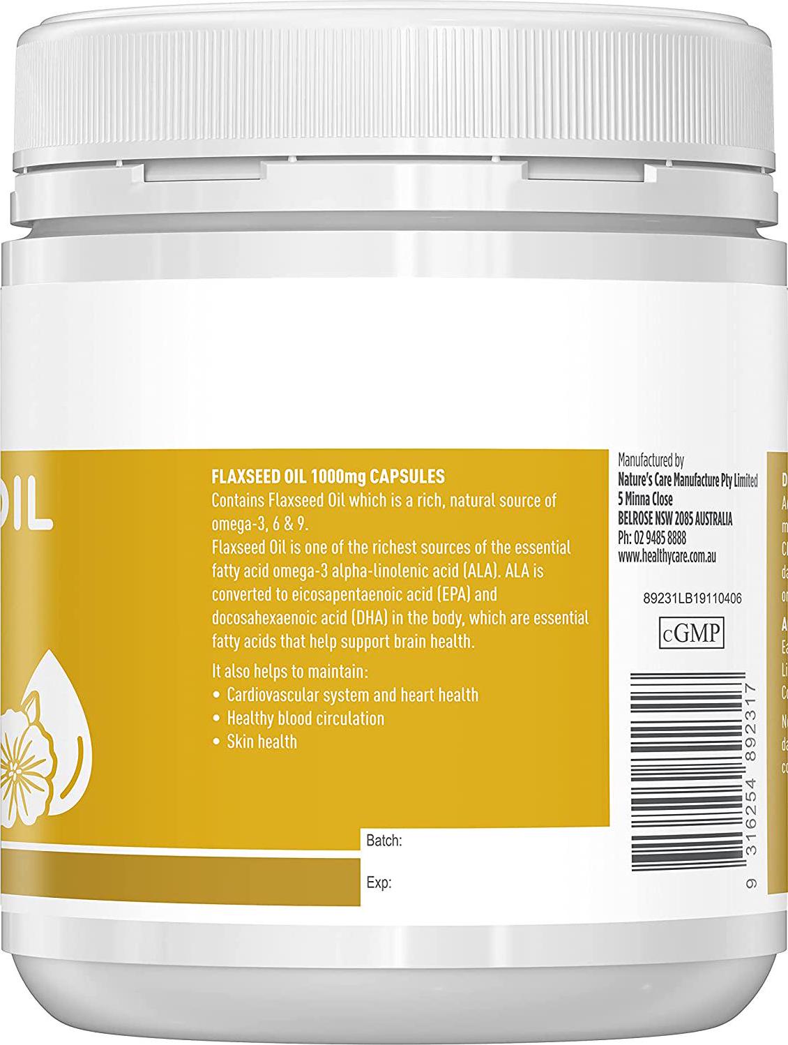 1000mg Super Flaxseed Oil Capsules