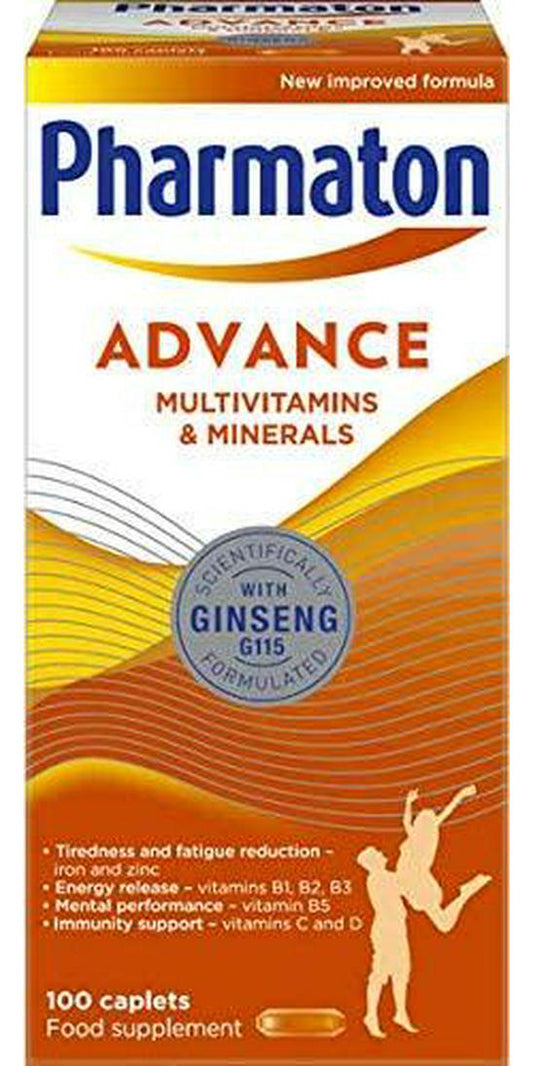 100 caplets of Pharmaton Advance Multivitamins and Minerals