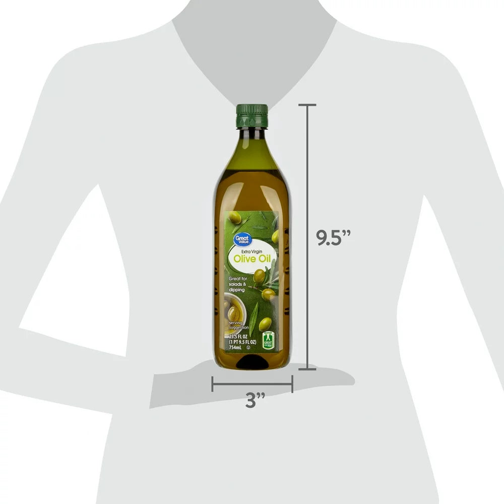 Great Value: 100% Extra Virgin Olive Oil, 25.5 Fl Oz