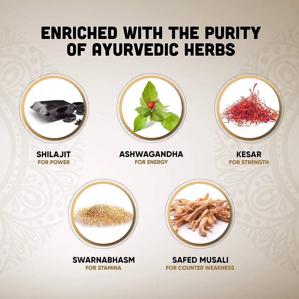 Dabur Shilajit Gold : 100 % Ayurvedic Capsules for Strength , Stamina and Power -10 Capsules