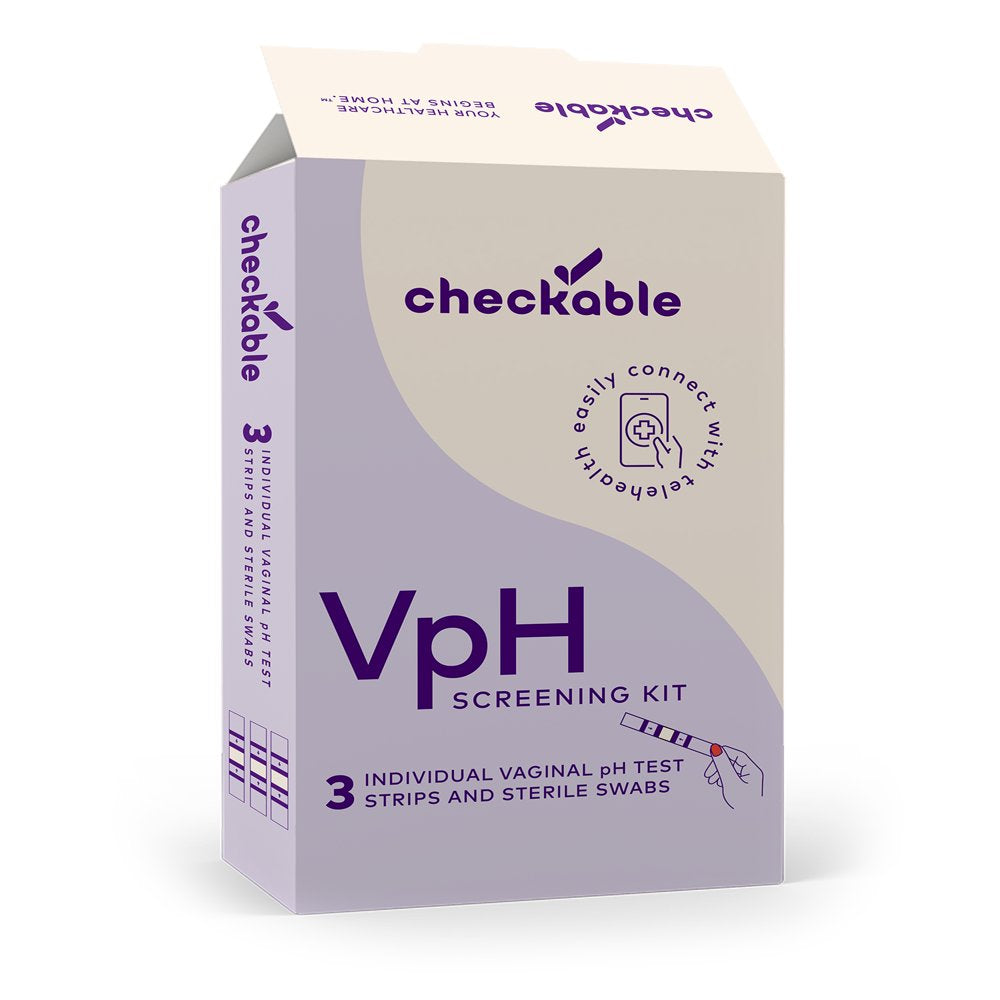 Checkable® Vaginal Ph Screening Strips, Quick Results, Vaginal Ph Balance Screening Strip and Yeast Infection Treatment for Women - 3 Count