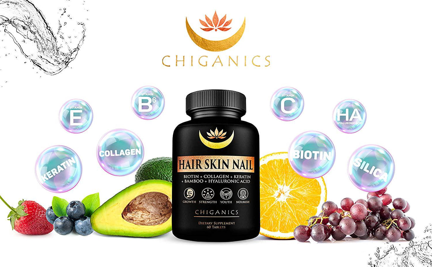 10X Potent Hair Growth Vitamins Infused with Keratin + Collagen + Silica for Vibrant Hair- Extra Strength Biotin 5000mcg - Healthy Hair Skin and Nails Vitamins - Hair Vitamins for Faster Hair Growth