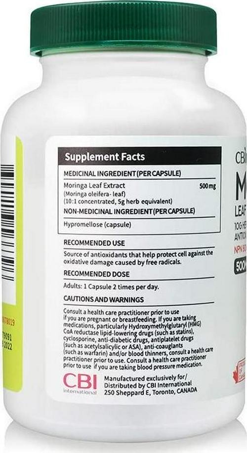 10:1 Concentrated Moringa 500mg 120 Capsules