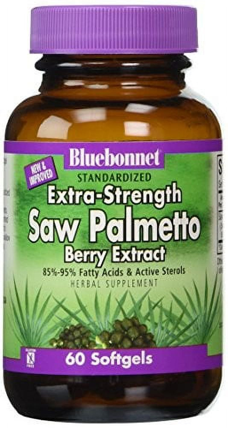 Bluebonnet Extra-Strength Standardized Saw Palmetto Berry Extract, 60 Ct