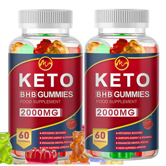 (2 Pack) Minch Keto BHB Gummies 2000Mg with MCT Oil, Apple Cider Vinegar Fat Burner, Weight Loss & Appetite Suppressant, 120 Gummies - Nutricity.com.au