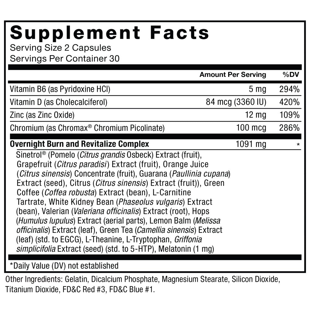 Force Factor Leanfire PM Fat Burner Weight Loss Pills for Women and Men, 60 Count