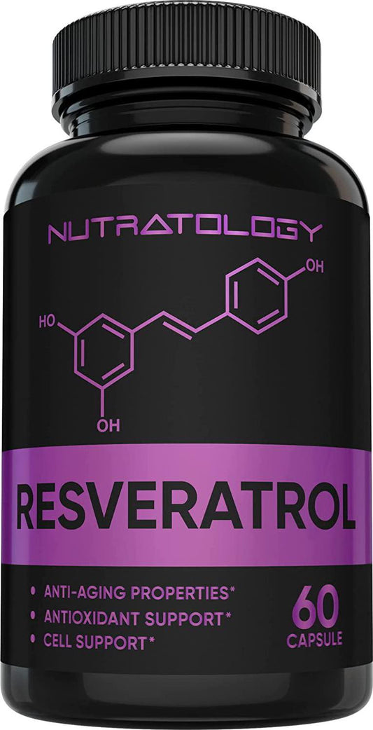 1200 MG Resveratrol Supplement- Potent Antioxidant Supplement - Anti Aging Trans Resveratrol - Increases Cardiovascular Health, Cell Regeneration and Hair Growth - 60 Tablets