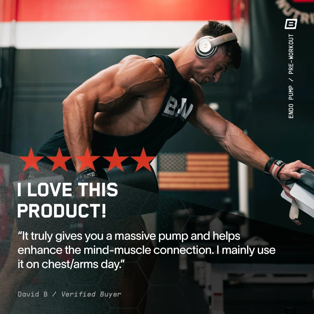 Bare Performance Nutrition, BPN Endo Pump Pre-Workout Muscle Pump Enhancer, Blackberry Lemonade, 30 Servings