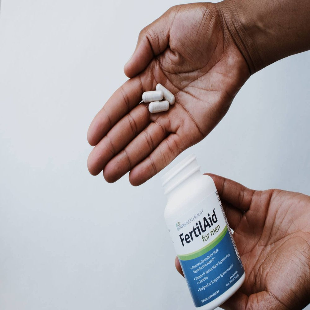 Fertilaid for Men, Male Fertility Supplement and Multivitamin for Sperm Count, Motility and Morphology, 90 Veg Capsules, 1 Month Supply