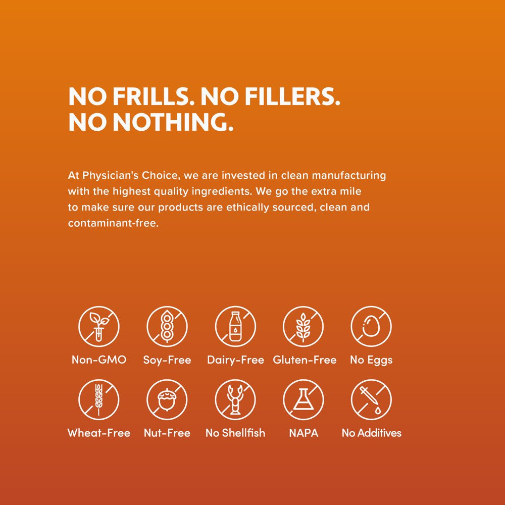 Physician'S Choice KSM 66 Ashwagandha Capsules, 1000Mg, 60 Ct.