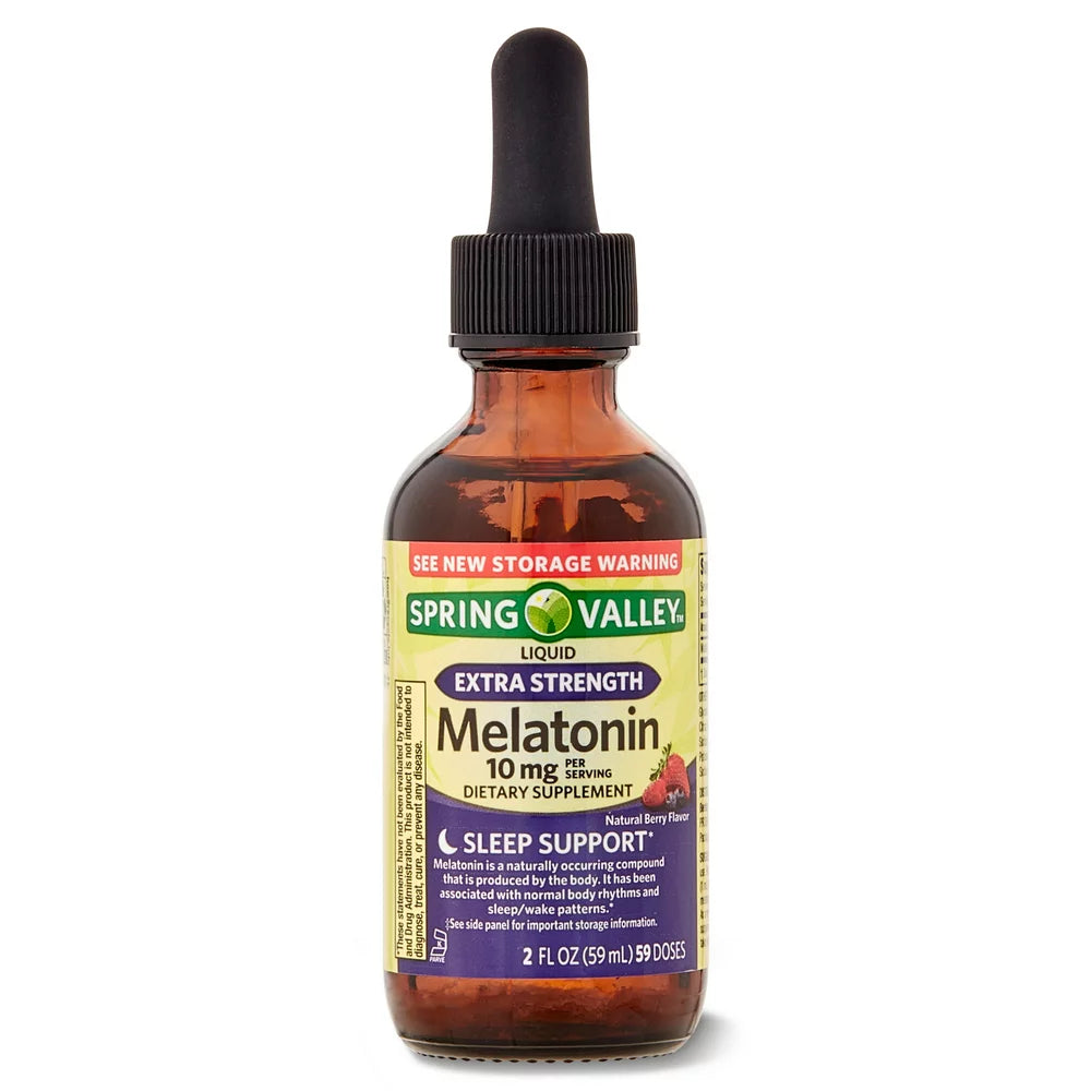 Spring Valley Liquid Melatonin Dietary Supplement, 10 Mg, 2 Fl Oz