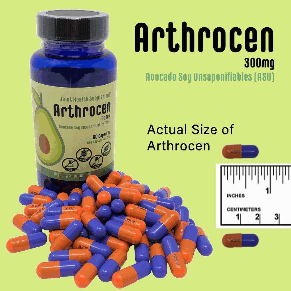 Arthrocen Joint Health Supplement, 300Mg Avocado Soy Unsaponifiable, 60 Day Supply, One Capsule per Day (12 Months), Bone Strength Supplements