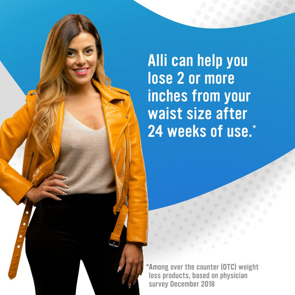 Alli Orlistat Diet Weight Loss Supplement Pills, 60 Mg, 120 Ct