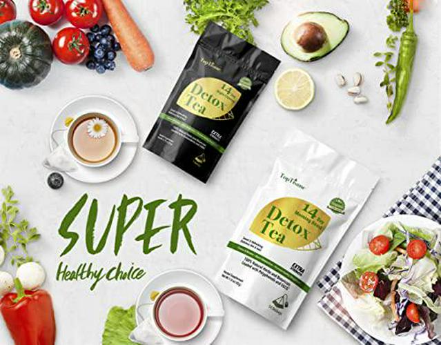 14 Day Detox Cleanse Tea for Belly Fat, Herbal Tea for Metabolism, 1 Morning Boost Tea (14 Bags) 1 Night Cleanse Tea (7 Bags), Body Cleanse for Women