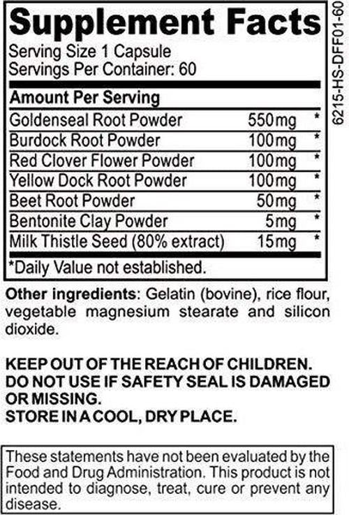 14-Day Total Detox Cleanse Supplement - Natural Drug Detox Pills - Supplements - 60 Capsules