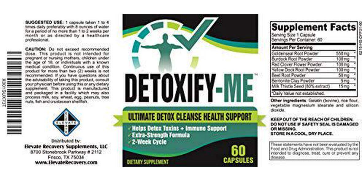 14-Day Total Detox Cleanse Supplement - Natural Drug Detox Pills - Supplements - 60 Capsules