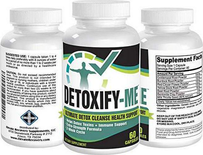 14-Day Total Detox Cleanse Supplement - Natural Drug Detox Pills - Supplements - 60 Capsules
