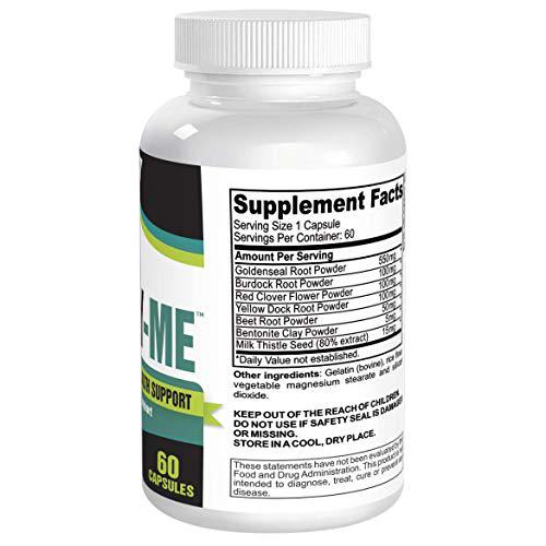 14-Day Total Detox Cleanse Supplement - Natural Drug Detox Pills - Supplements - 60 Capsules