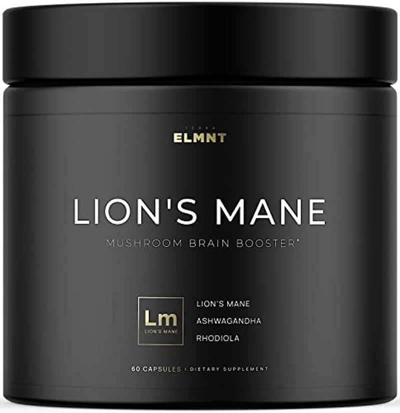 ELMNT 20,000Mg 16X Strength Lions Mane Supplement Nootropic W. Ashwagandha & Rhodiola
