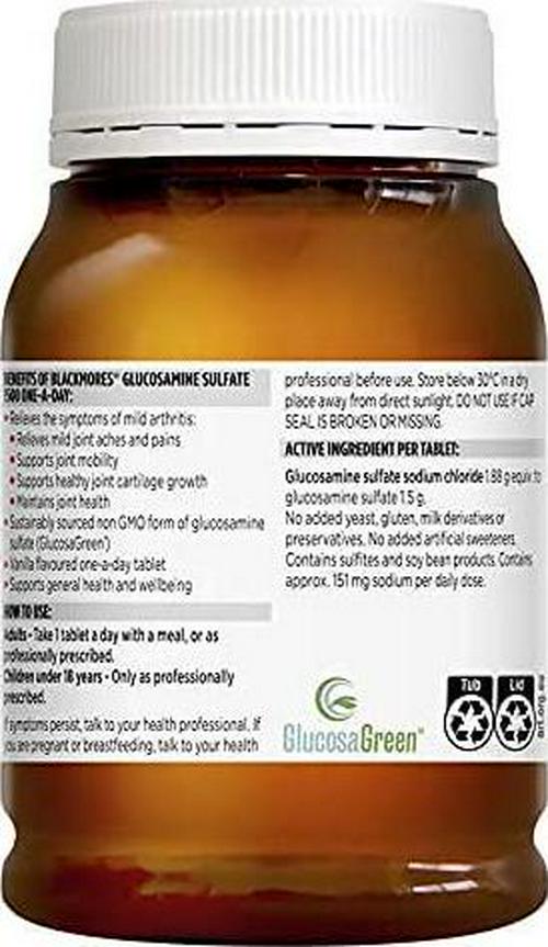 1500mg X 180 Tab Blackmores Arthritis Pain Relief Tablets Glucosamine Sulfate