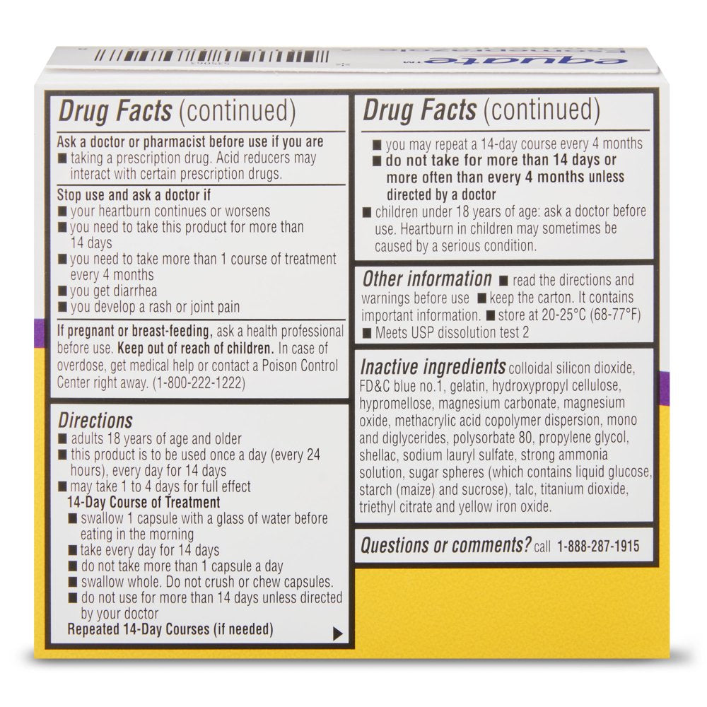 Equate Acid Reducer Esomeprazole Capsules, 20 Mg, 28 Count, 2 Pack