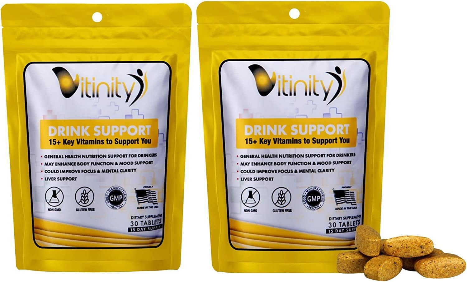 Drink Support Supplement - Craving Support, Liver Health, Reduce Intake Formula - Kudzu, Milk Thistle, Holy Basil, NAC for All Natural Detoxify, Gradual Reduction, and Stopping - 30 Day
