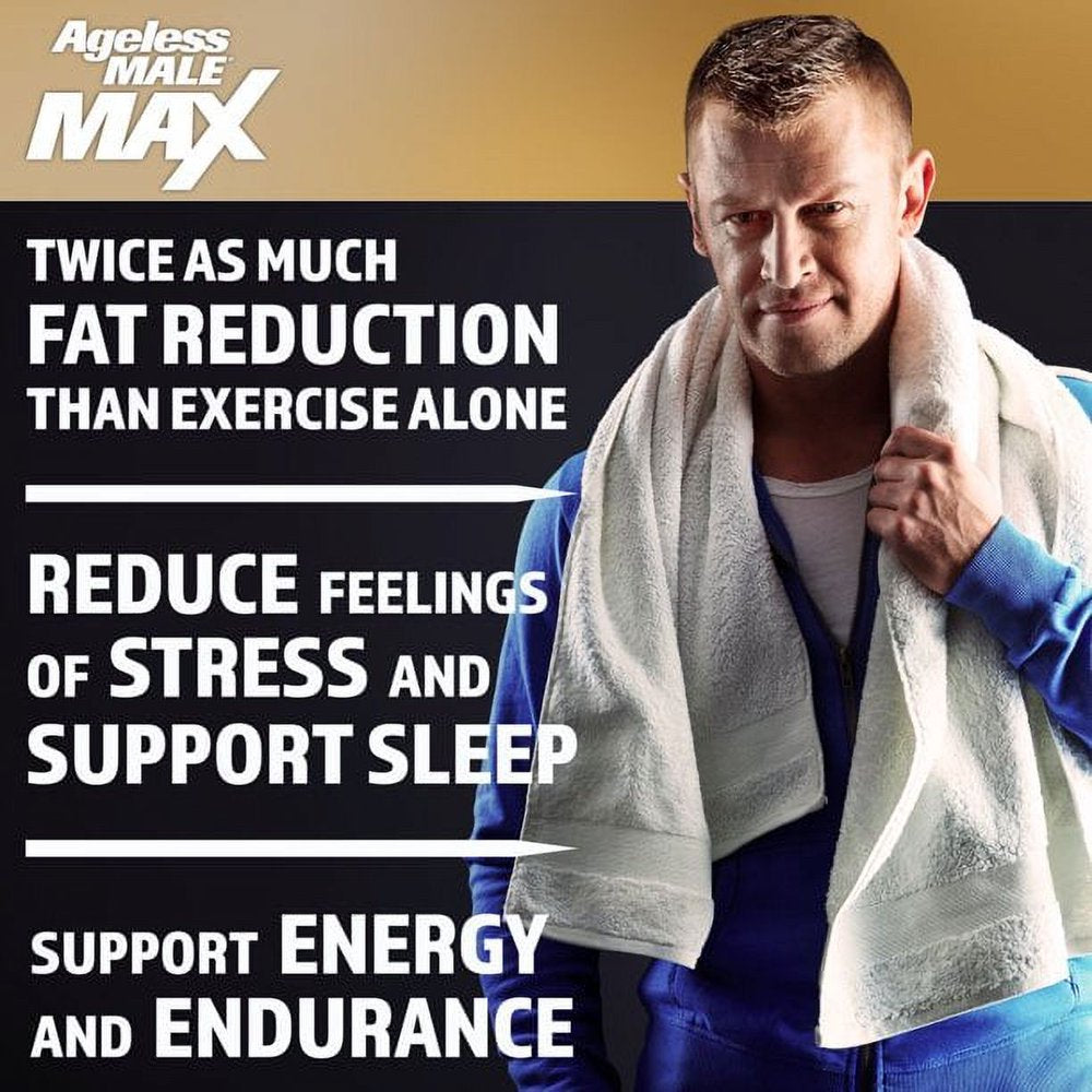 Ageless Male MAX Total Testosterone and Nitric Oxide Booster, 60 Ct *EN
