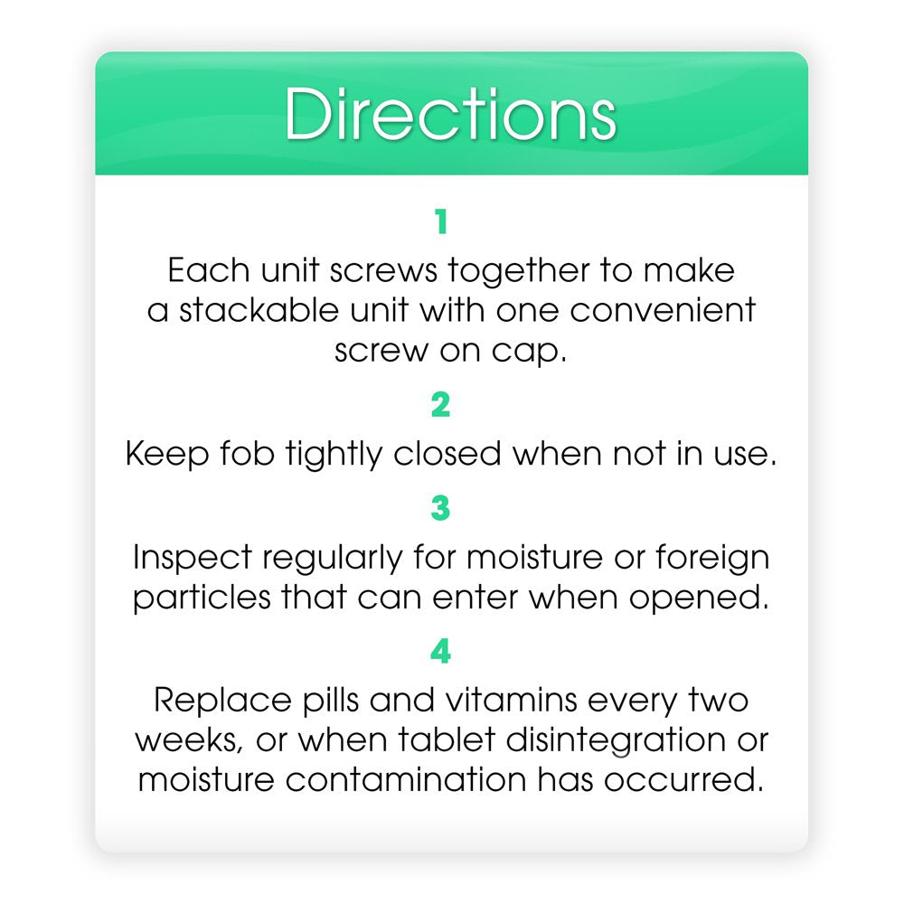 Equate Keychain Fob Pill Container