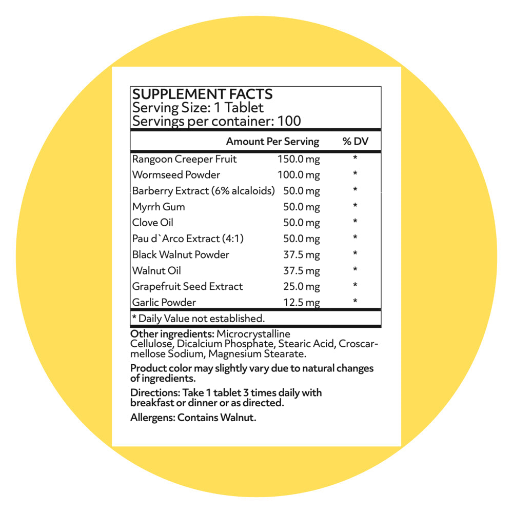 Calivita Paraprotex Intestinal Parasite and Colon Cleanse 100 Tablets