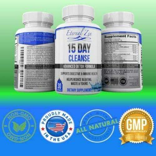 15 Day Colon Cleanser Detox with Extra Strength Herbs, Senna is a Fast Acting Natural Laxative for Constipation Relief - Whole Body Cleanse - 30 Capsules