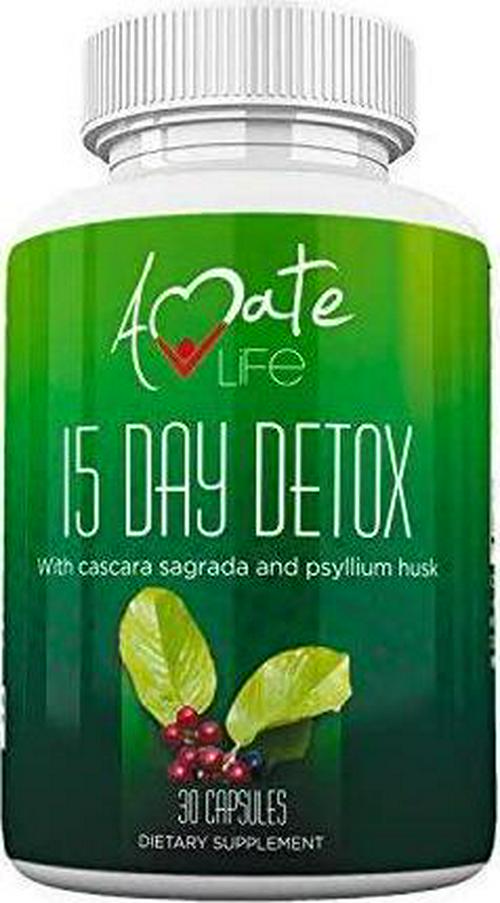 15 Day Colon Cleanse Detox Pills - Best Detox Cleanse for Weight Management - Herbal Laxative Cleanse for Weight Management and Constipation Relief, Detox Cleanse for Women and Men 30 Capsules - AmateLife