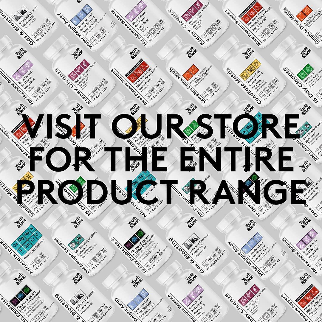 15 Day Colon Cleanser and Detox for Waste Loss to Feel Lighter or Break The Plateau | Natural Cleanse Pills for Belly Bloat Relief for Men and Women by Youth and Tonic