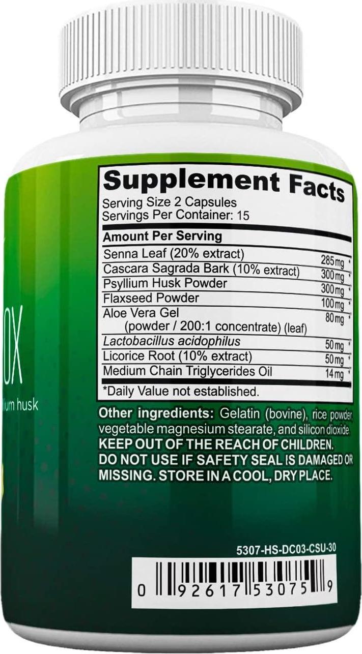 15 Day Colon Cleanse Detox Pills - Best Detox Cleanse for Weight Management - Herbal Laxative Cleanse for Weight Management and Constipation Relief, Detox Cleanse for Women and Men 30 Capsules - AmateLife