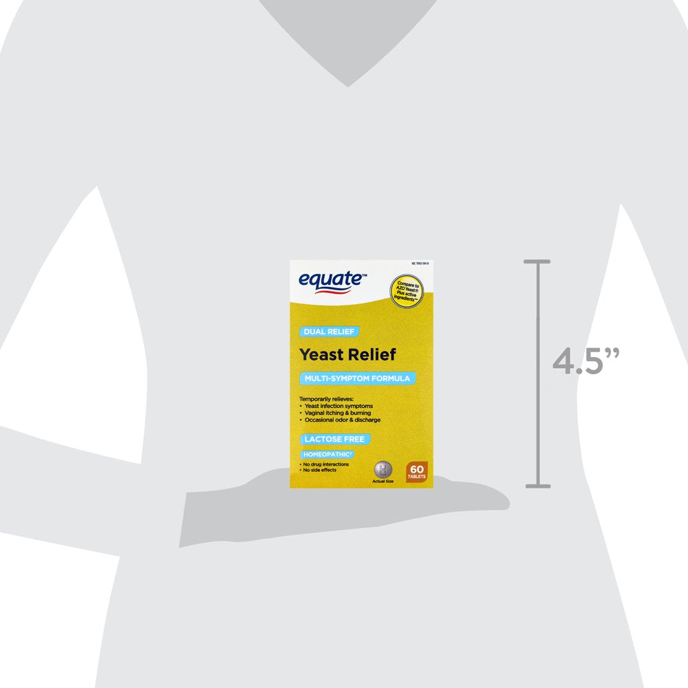 Equate Yeast Relief, 60 Count