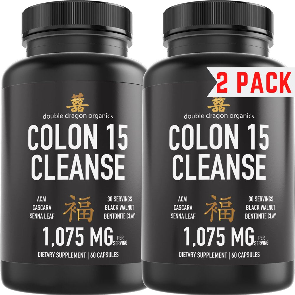 Colon Cleanse Acai Pills, 2 Bottles, 120 Servings Total