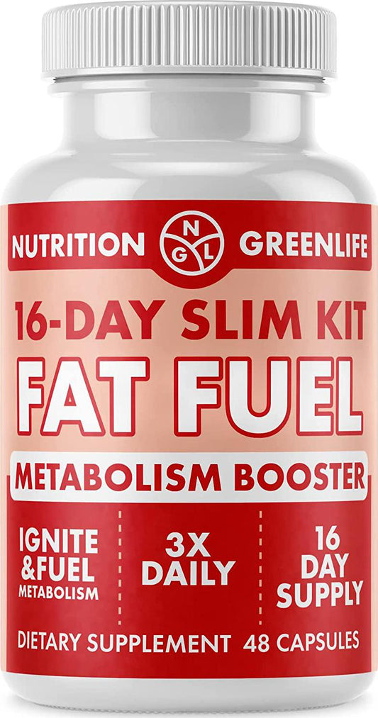 16-Day Weight Loss Fat Fuel - Premium Thermogenic Weight Management - Metabolism Booster - Chromium, Caffeine, Garcinia, Green Tea, L-Carnitine - Keto Friendly, Gluten Free