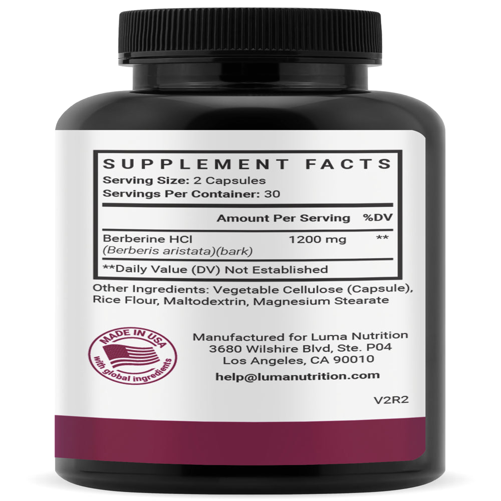 Berberine 1200Mg - Blood Sugar Support Supplement - Luma Nutrition