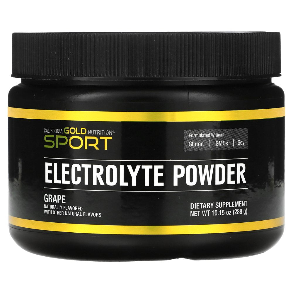 California Gold Nutrition SPORT - Electrolyte Powder, Natural Grape, 10.15 Oz. (288 G)