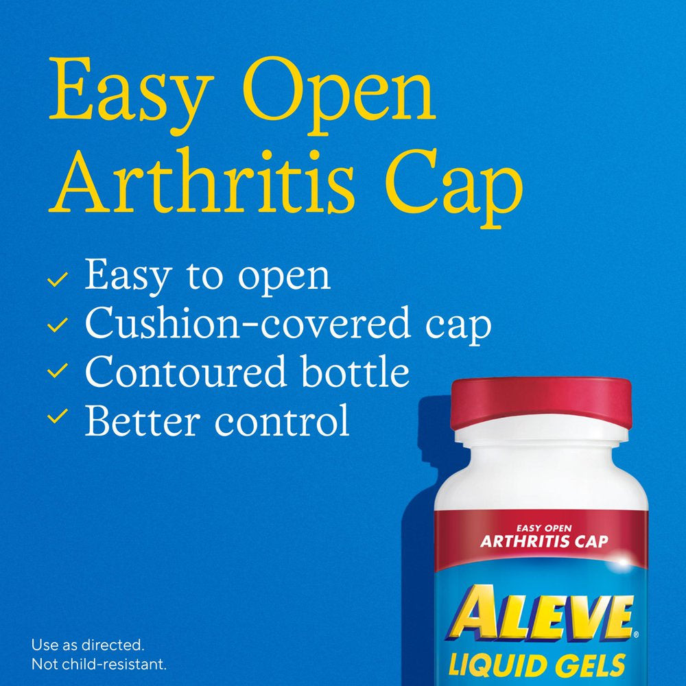 Aleve Liquid Gels Easy Open Arthritis Cap Naproxen Sodium Pain Reliever, 80 Count