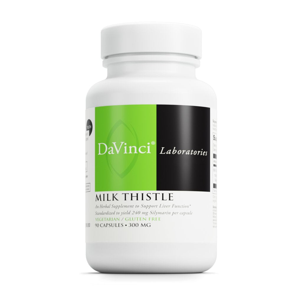 Davinci Labs Milk Thistle - Support Liver Detox & Kidney Health* - 90 Vegetarian Capsules