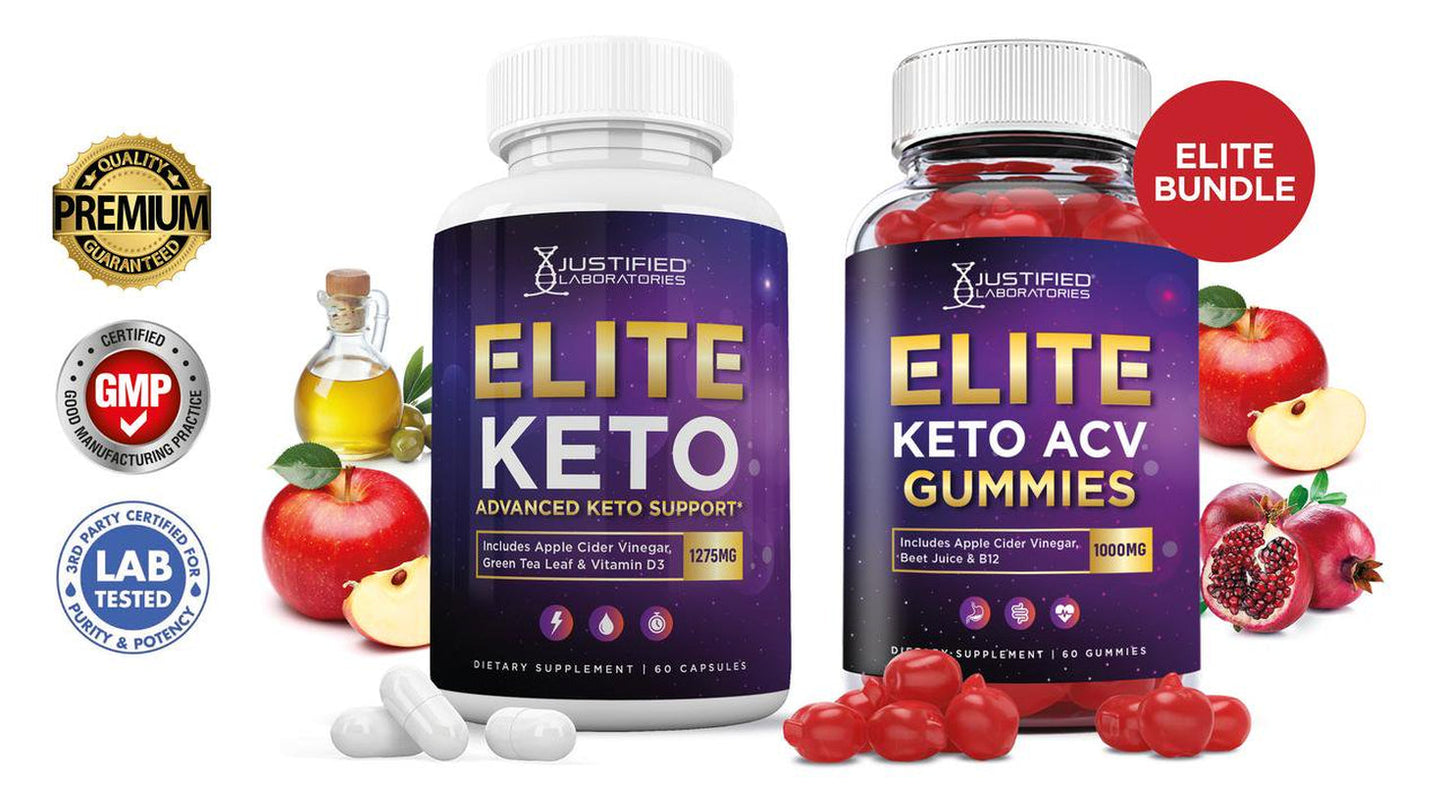 Elite Keto ACV Gummies 1000Mg & Keto ACV Pills 1275MG Bundle