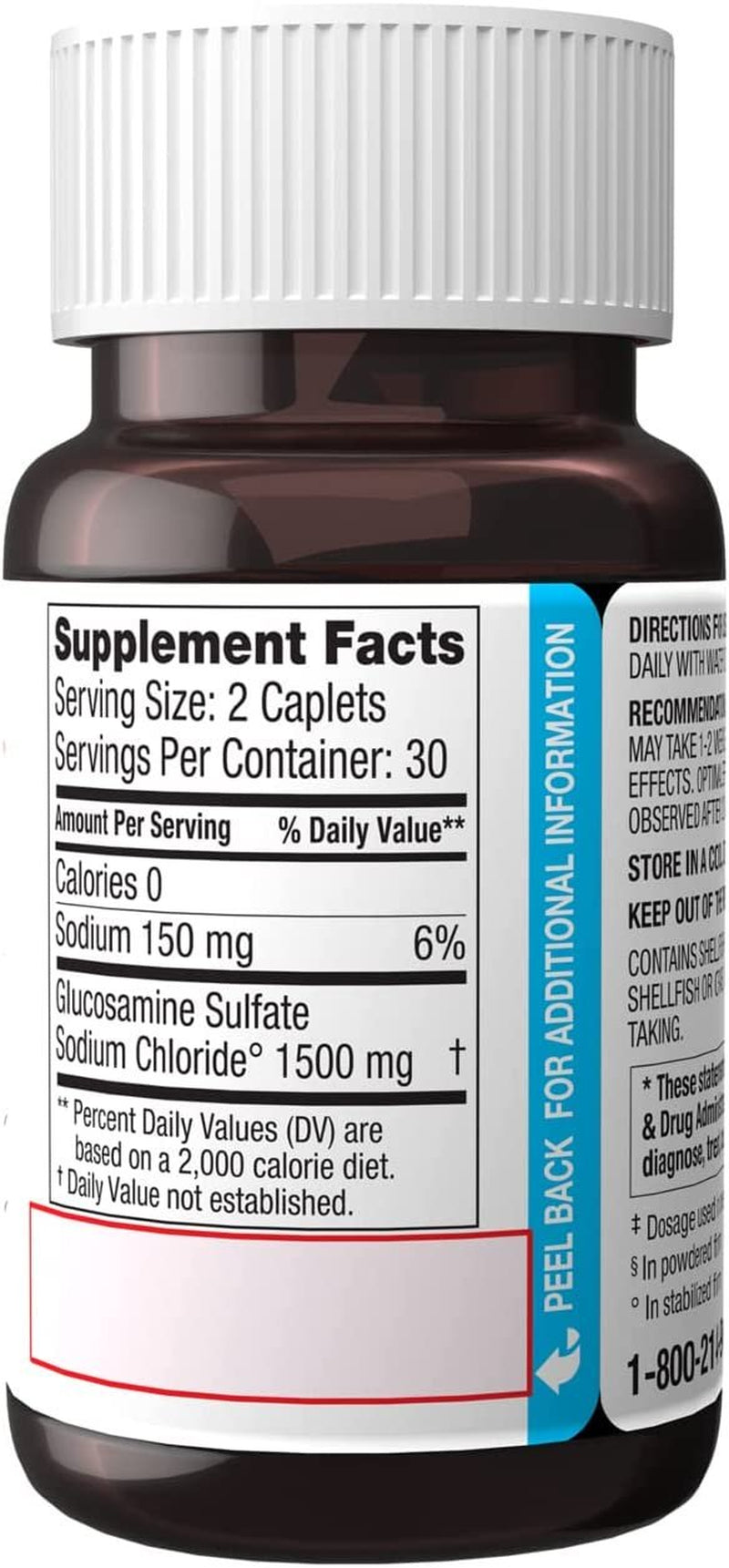 DONA Crystalline Glucosamine Sulfate, 750 Mg, Joint Supplement Pills for Knee Comfort & Joint Health Support, 750 Mg, 60 Count 3 Pack