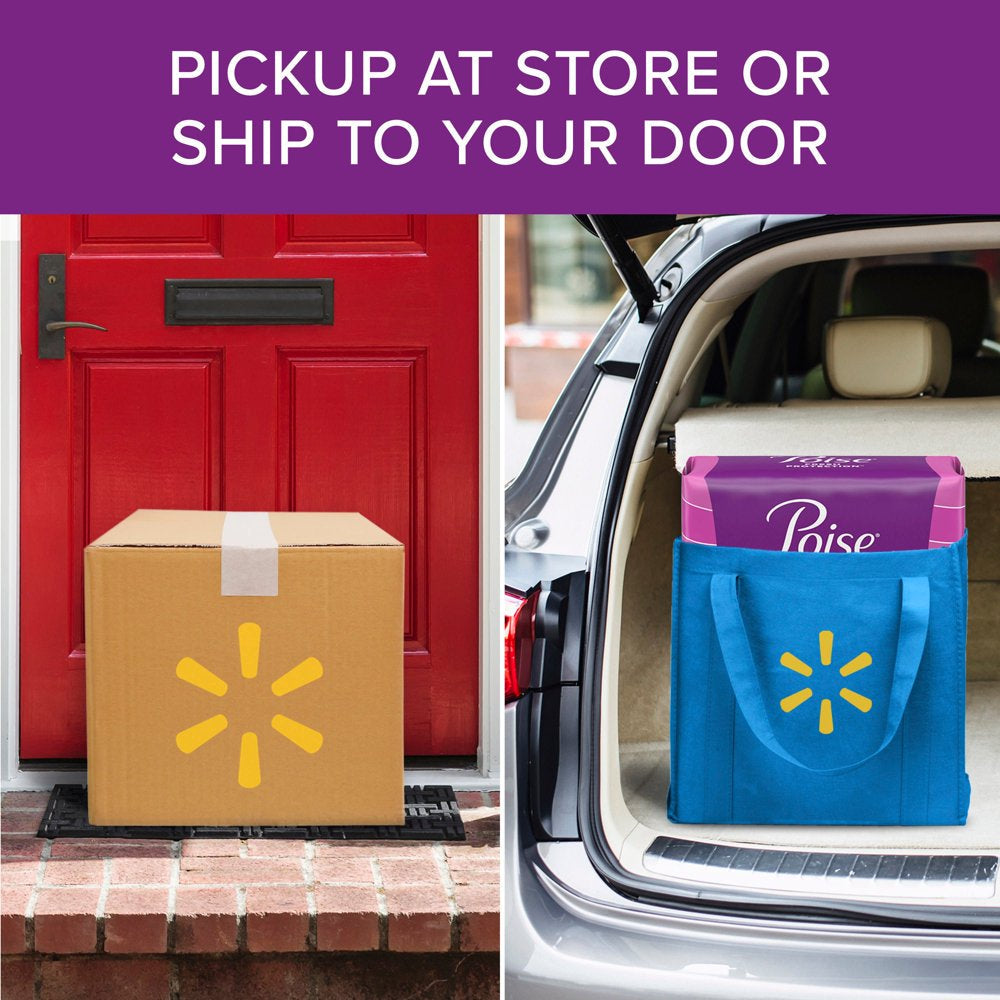 Poise Incontinence Pads for Women, 6 Drop, Ultimate Absorbency, Long, 45Ct