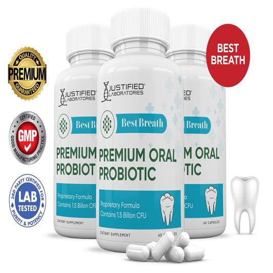 (3 Pack) Best Breath 1.5 Billion CFU Probiotic Oral Support 180 Capsules - Nutricity.com.au