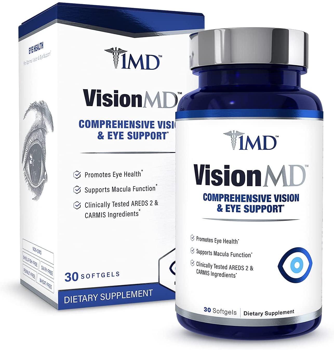1MD VisionMD Eye Vitamin AREDS 2 - with OptiLut Lutein and Zeaxanthin | 30 Softgels