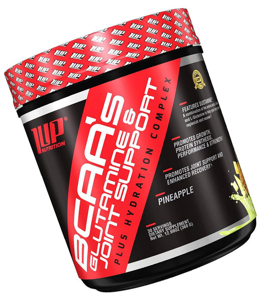 1UP Nutrition His BCAA's Glutamine and Joint Support Plus Hydration Complex, Pineapple 360 g,, Pineapple 360 grams