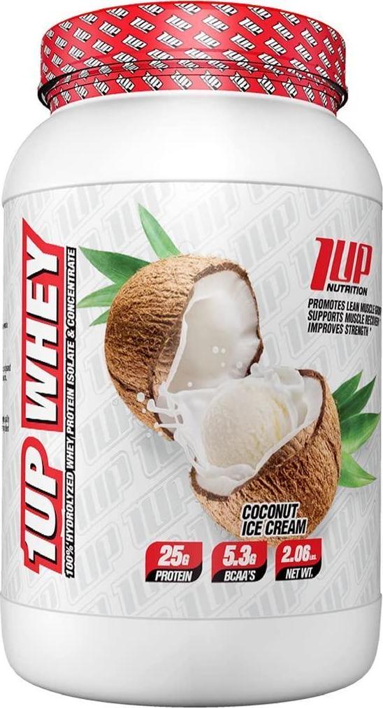 1UP Nutrition - Whey Protein, 100% Hydrolyzed Whey Protein Isolate Concentrate (Coconut Ice Cream)