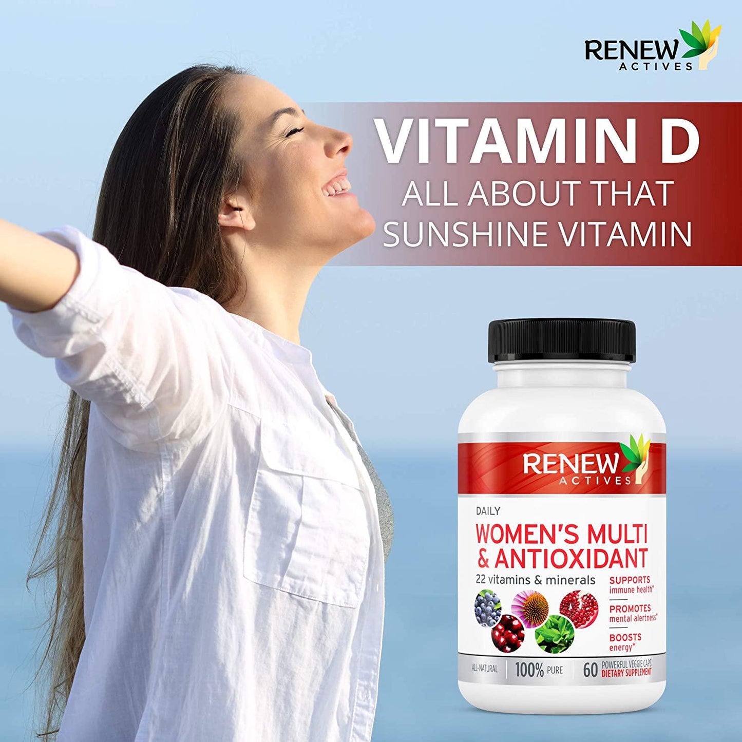 #1 Best MAX Potency Women's Daily Vitamin and Antioxidant! We Deliver 100% of Your Daily Vitamin and Mineral Values to Bridge Your Nutrition Gap - Feel the Difference or your Money Back!